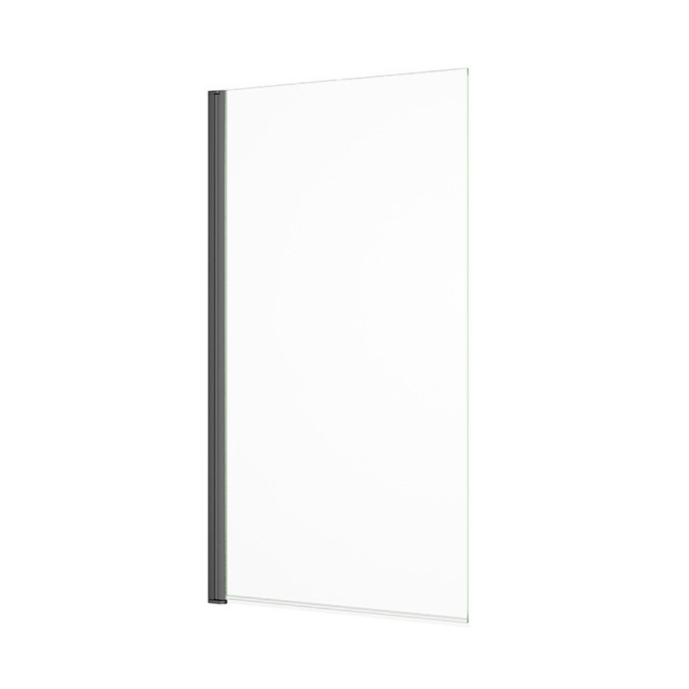 Cut out image of the Abacus Matt White 1500mm x 800mm Single Hinged Bath Screen
